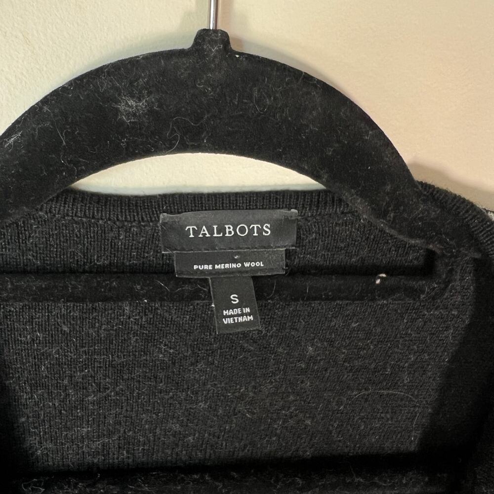 Talbots Drape Front Open Sweater Jacket Chevron M… - image 7